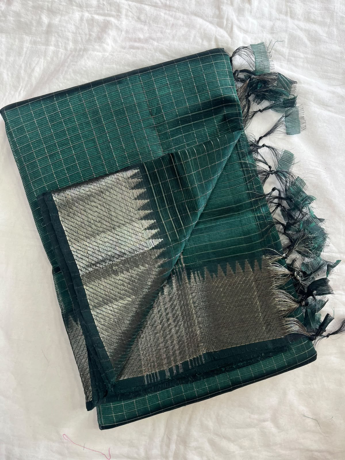 Mangalagiri handloom pattu by cotton silk saree